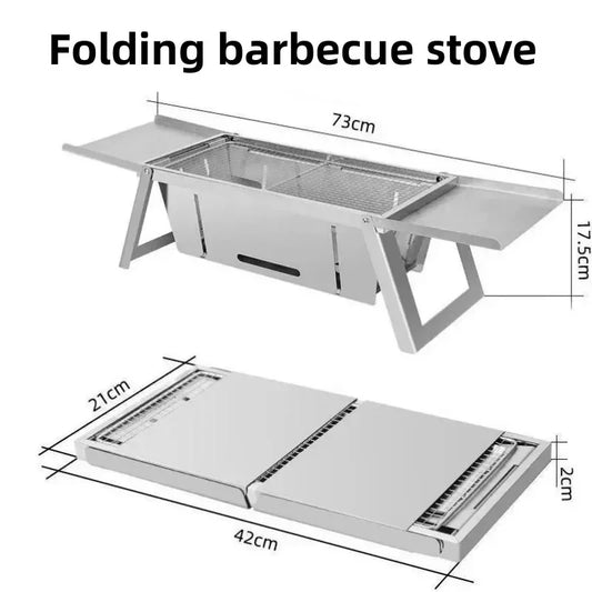 Outdoor Stainless Steel Folding Barbecue Stove