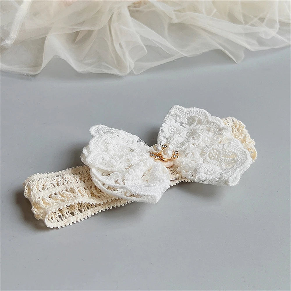 White Lace Baby Headband