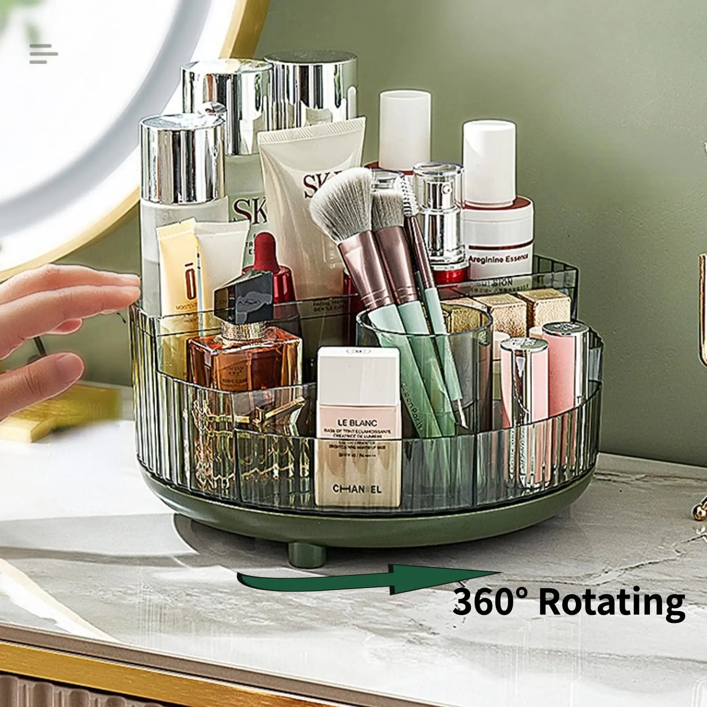 360° Rotating Makeup Organizer