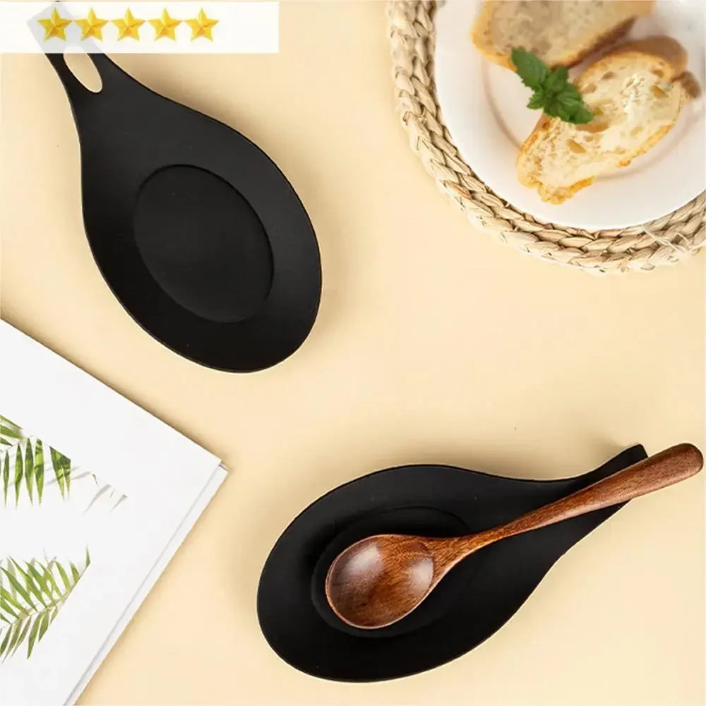 1/4pcs Silicone Spoon Rest Spatula Holder Heat Resistan