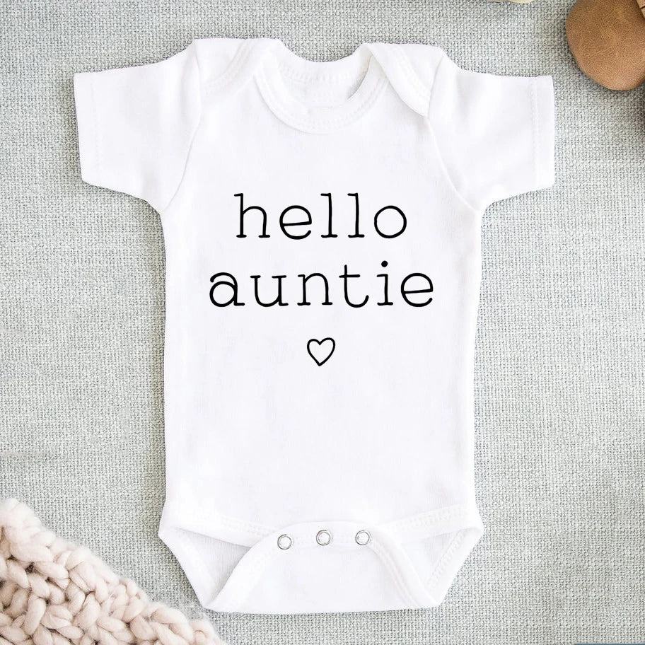 Hello Grandma Grandpa Newborn Baby Summer  Bodysuits