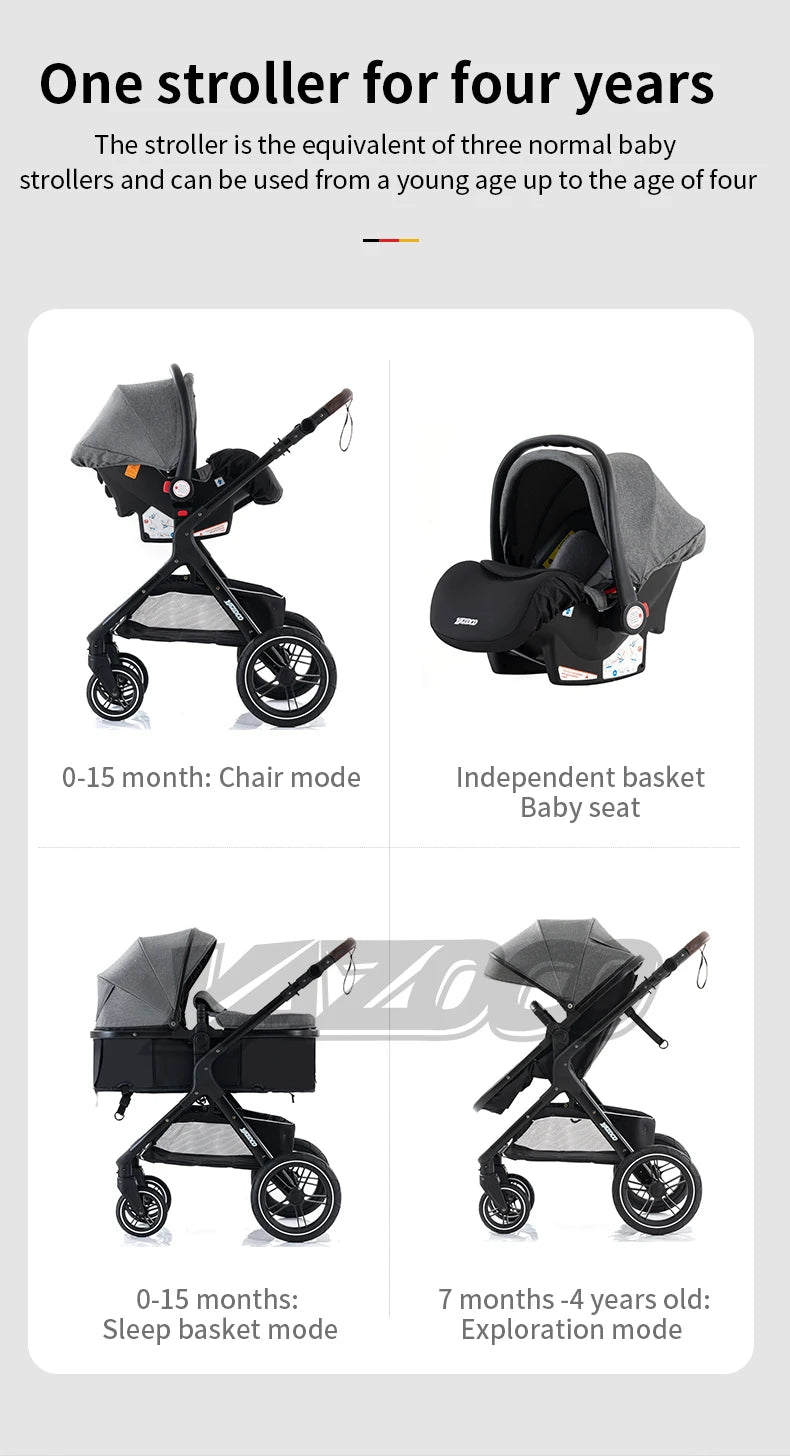 Newest Baby Stroller 3 in 1