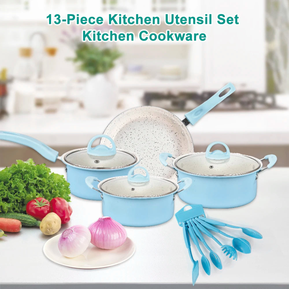 13-Pieces/Set Non-Stick Pots And Pans Set Kitchen