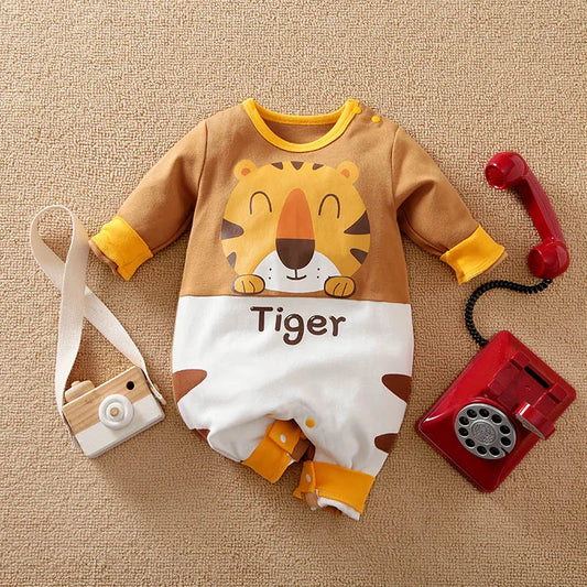 Cute Cotton Comfortable Long Sleeve Baby Bodysuit