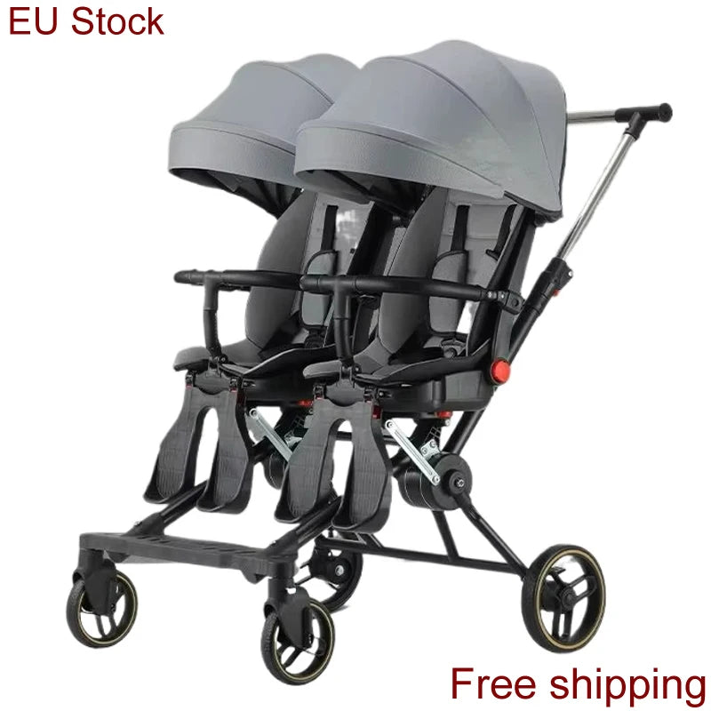 EU stock Double Portable Baby Carriage Twins