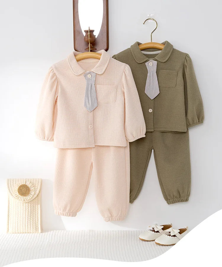 Spring Two-piece Set for Baby Boys and Girls Stylish and Trendy