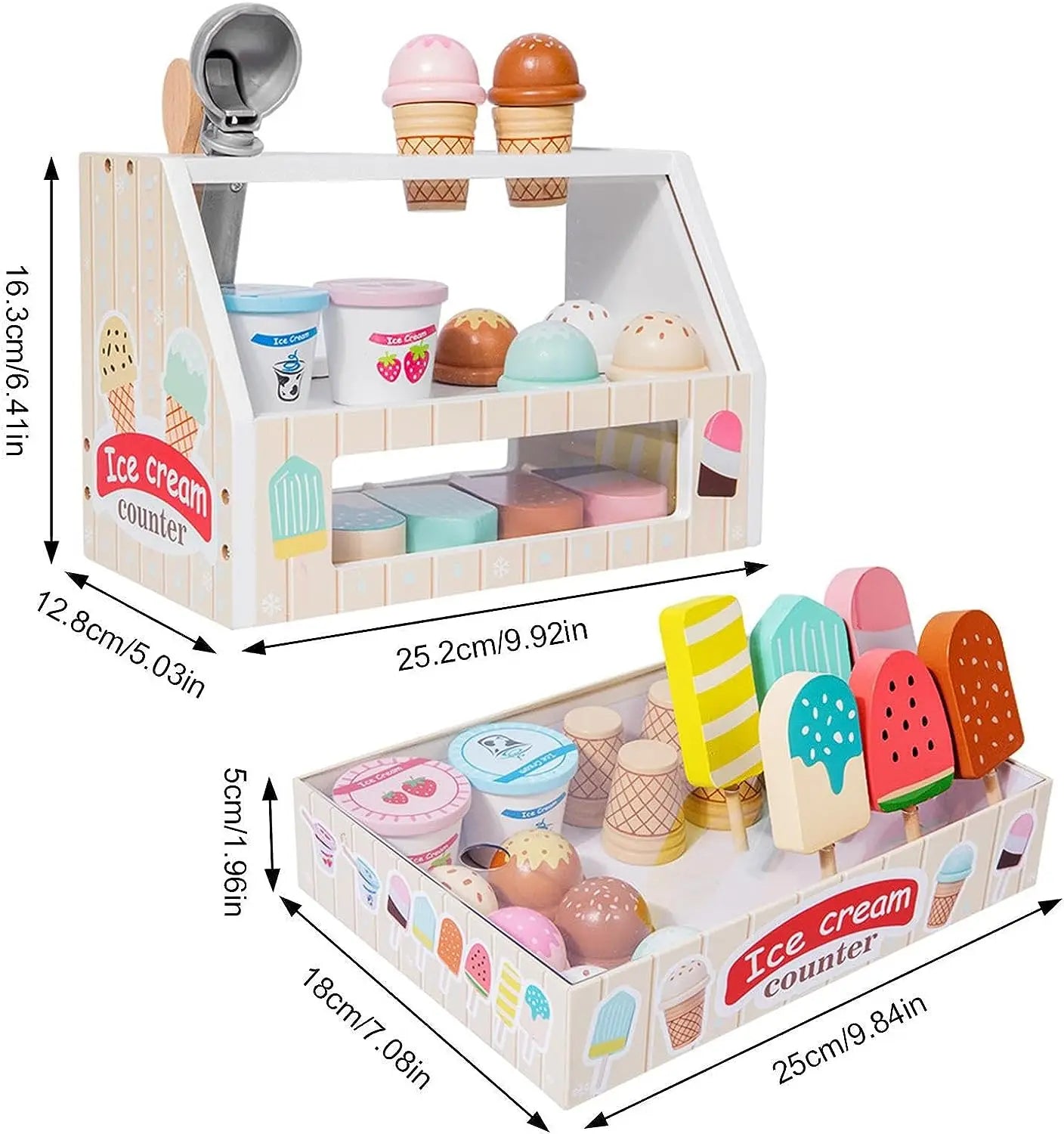 Wooden Simulated Ice Cream Toys