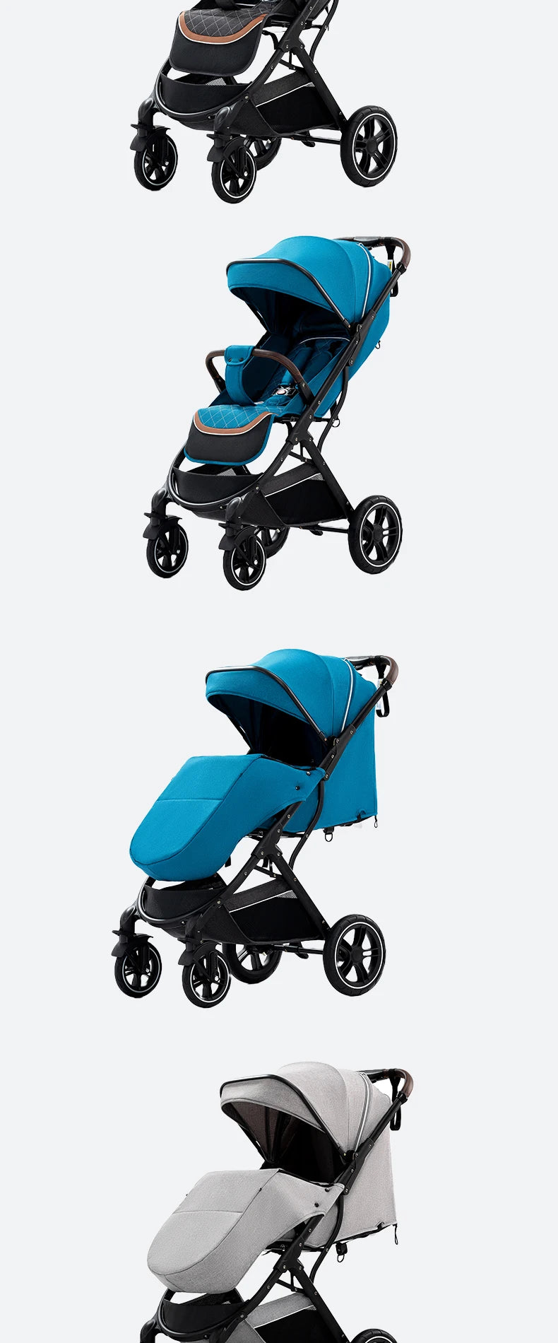 3 in 1 Baby Stroller Easy Folding