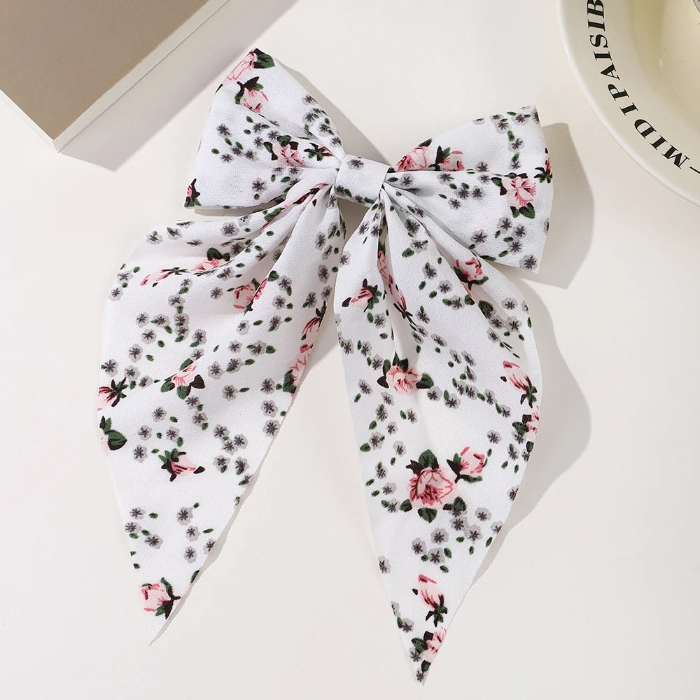 Fashion 1/4pc Ribbon Bow Hair Clips