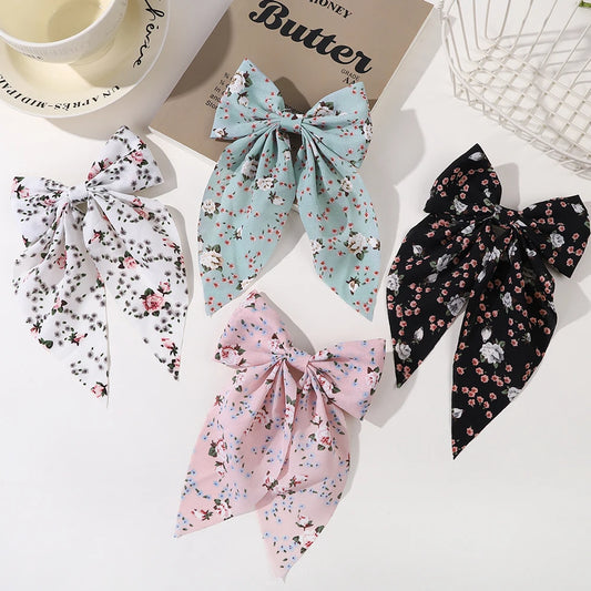 Fashion 1/4pc Ribbon Bow Hair Clips