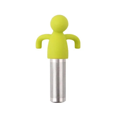 Creative Little Man Shape Silicone Stainless Steel Tea Infuser