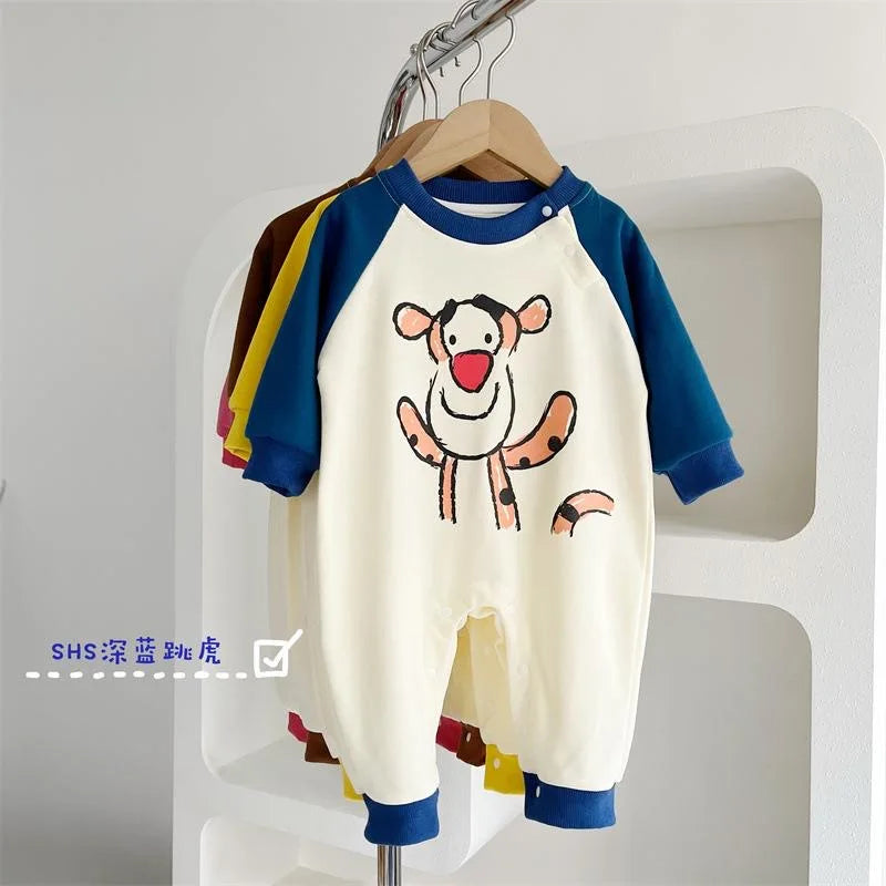 Cute Bear Printed Jumpsuits Toddler 0-24Months Girls Boys