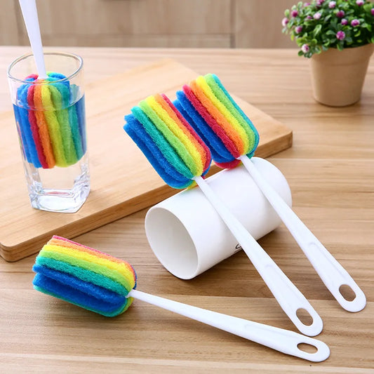 3Pcs Rainbow Sponge Brush