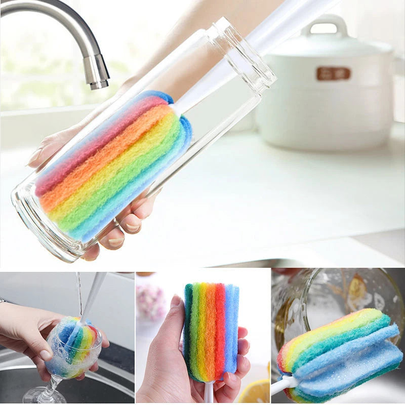 3Pcs Rainbow Sponge Brush