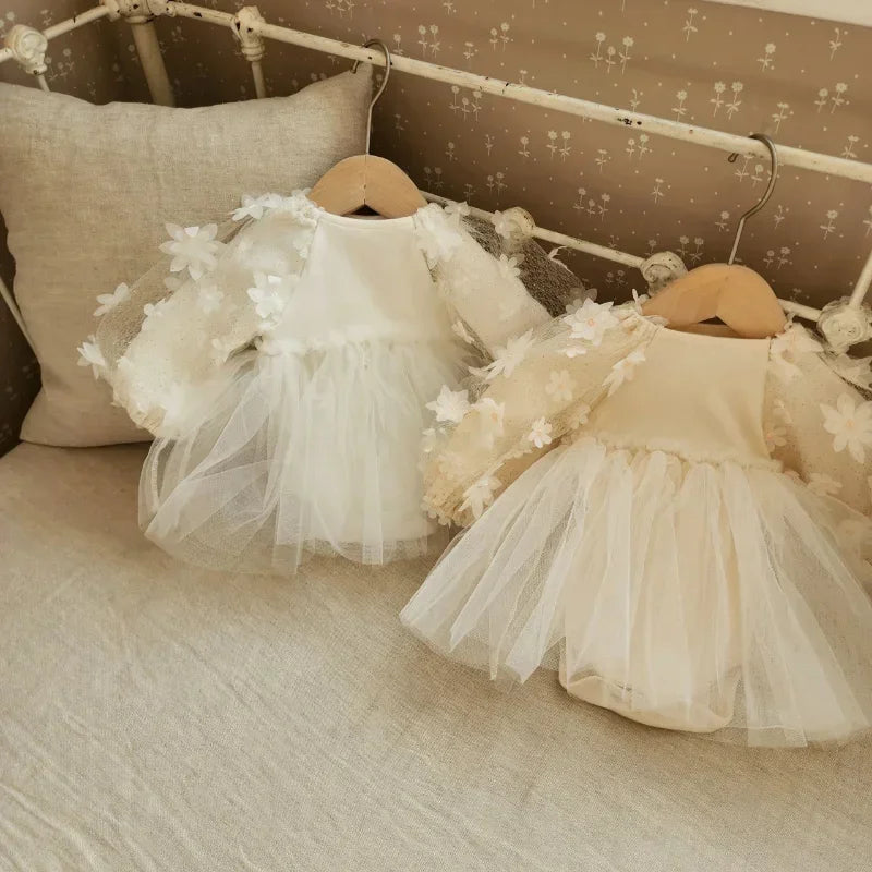 Baby Cotton Tulle Princess Dress