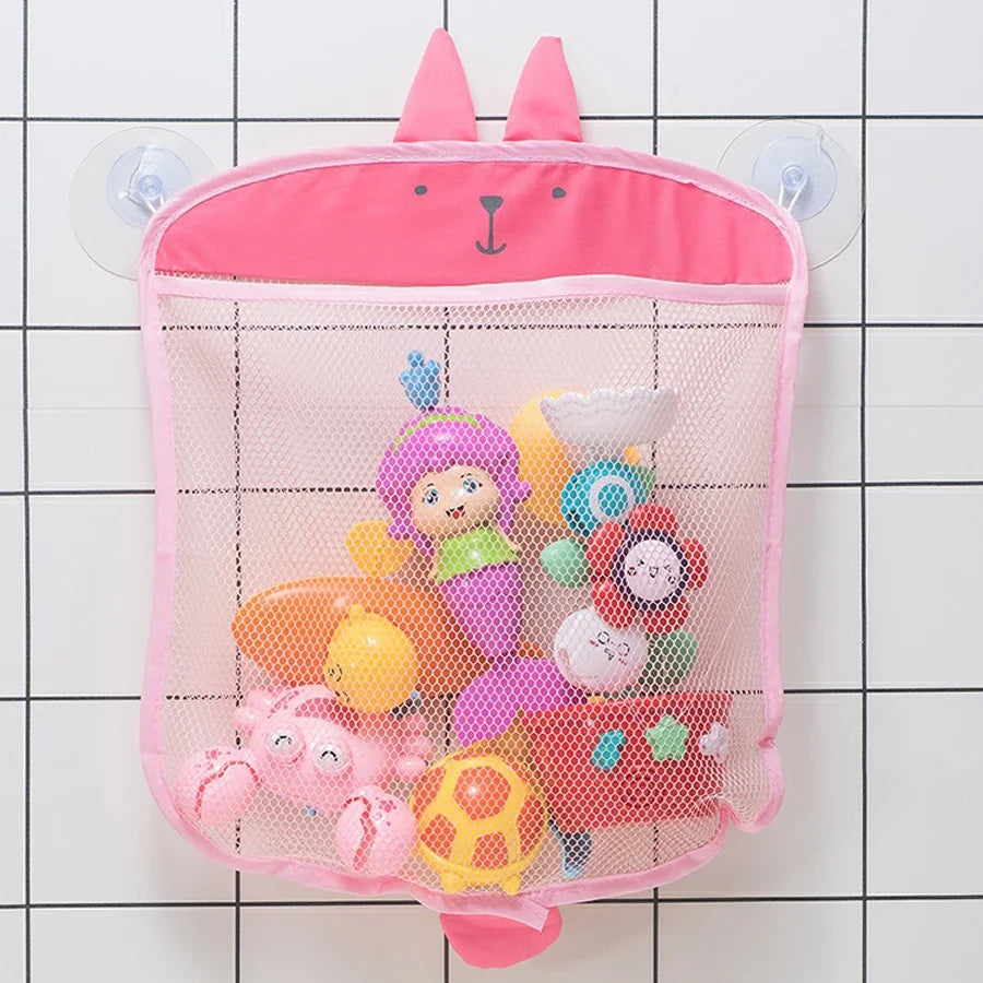 Baby Shower Bath Toys Storage Mesh with Strong Suction Cups