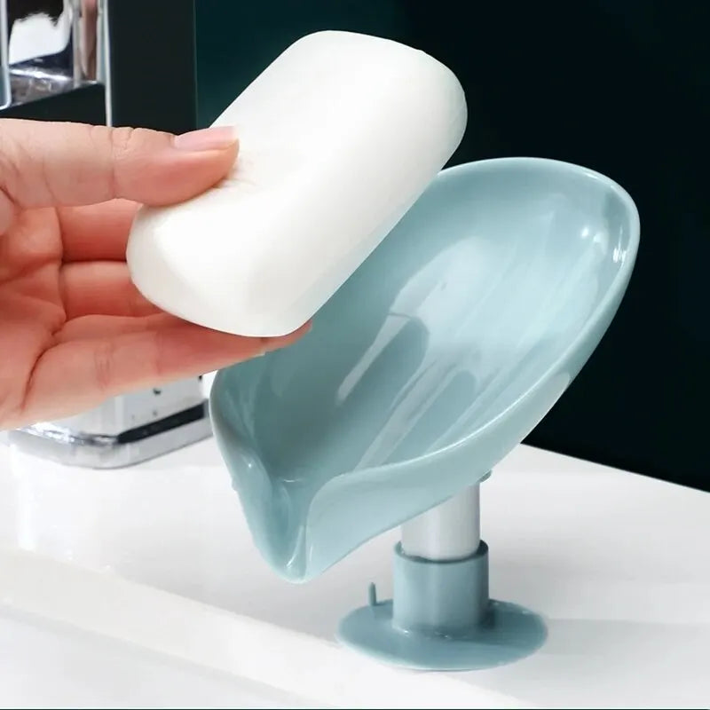 2pcs Drain Soap Holder Leaf Shape