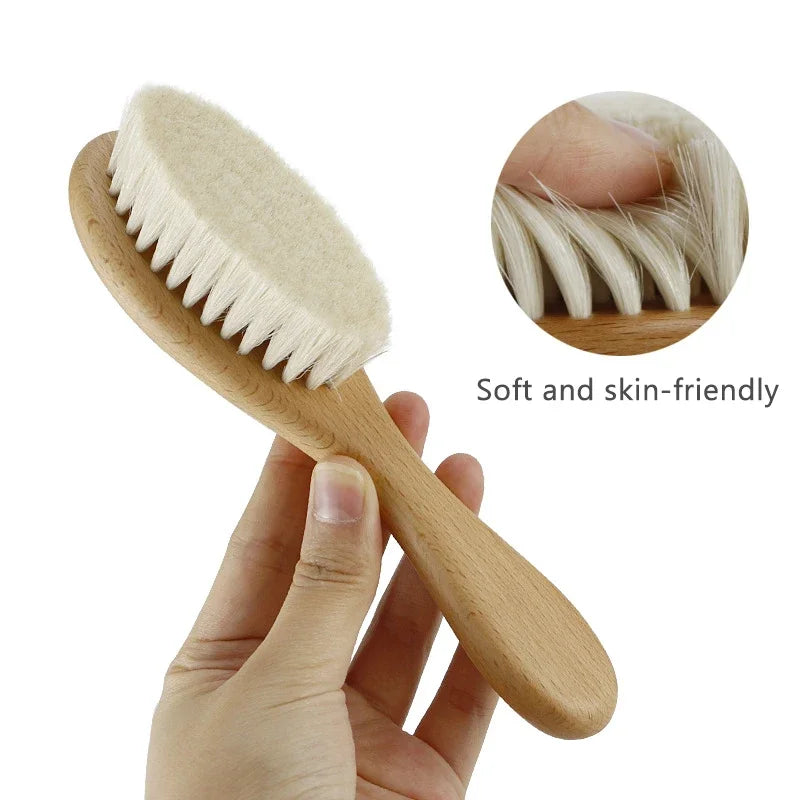 Baby Wooden Brush Comb  Head Massager