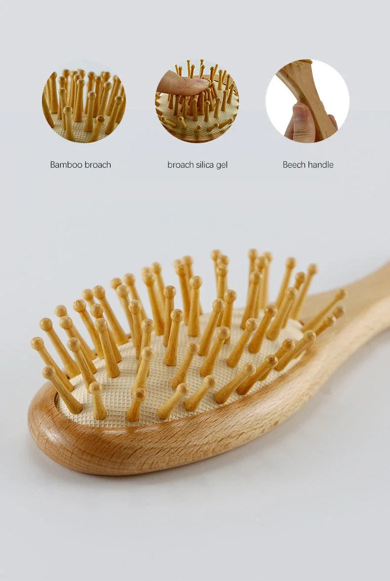 Baby Wooden Brush Comb  Head Massager