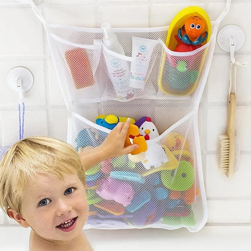 Baby Shower Bath Toys Storage Mesh with Strong Suction Cups