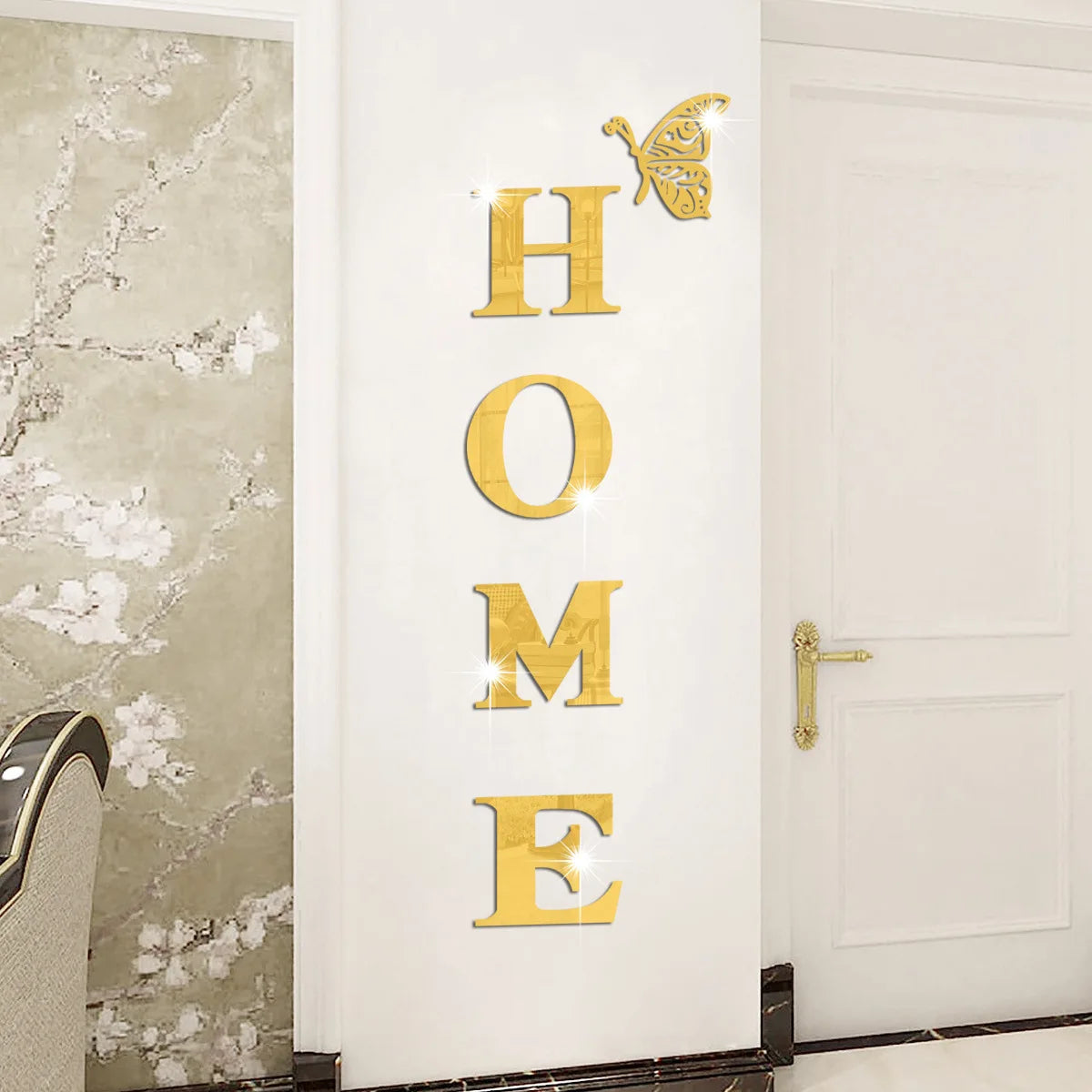 Large 3D Home Mirror Wall Stickers