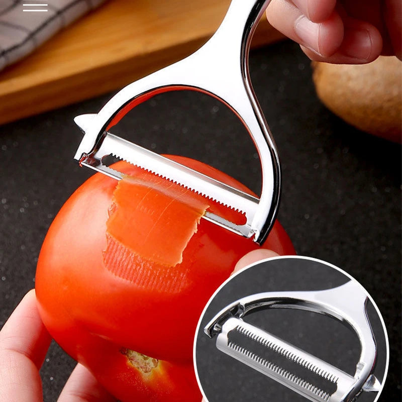 2pc Stainless Steel Multi-function Vegetable Peeler