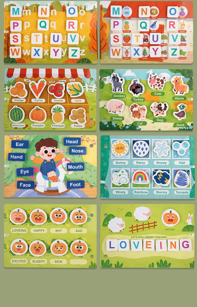 Puzzle Book Word Recognition Children's Early Education