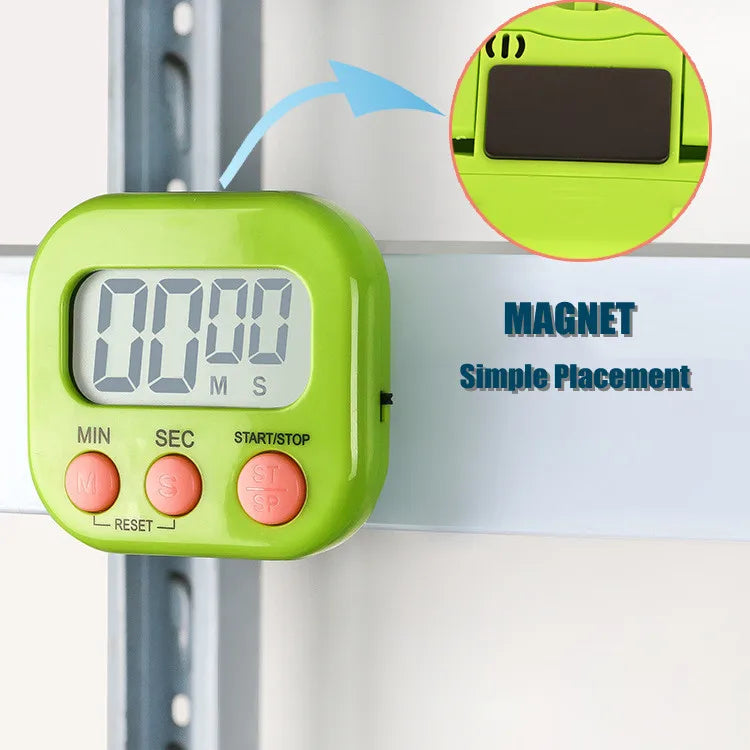 Multifunctional Magnetic Digital Kitchen Timer Clock Loud Alarm