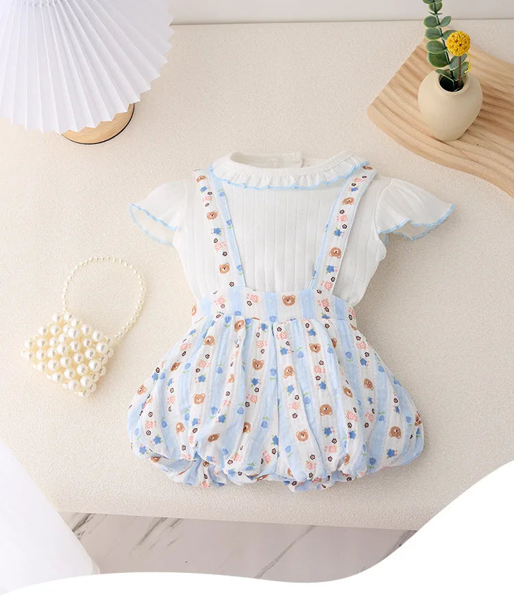 Summer Thin Two-piece Set for Baby Girls