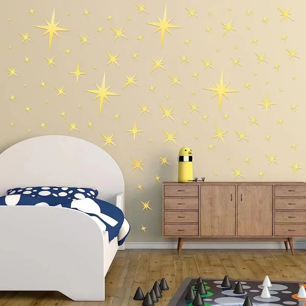 20/42pcs Star Mirror Wall Sticker