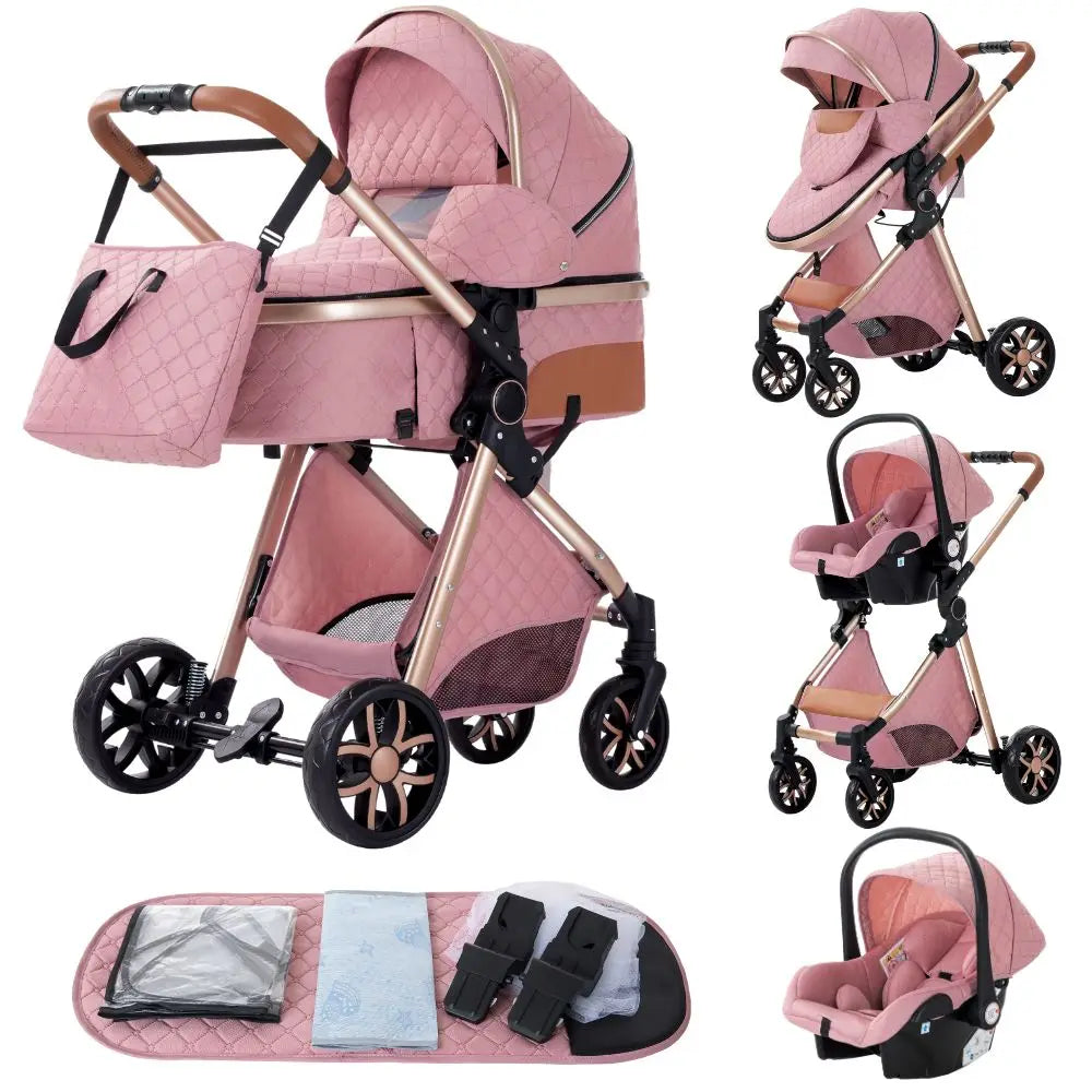 3 in 1 Baby Stroller Easy Folding