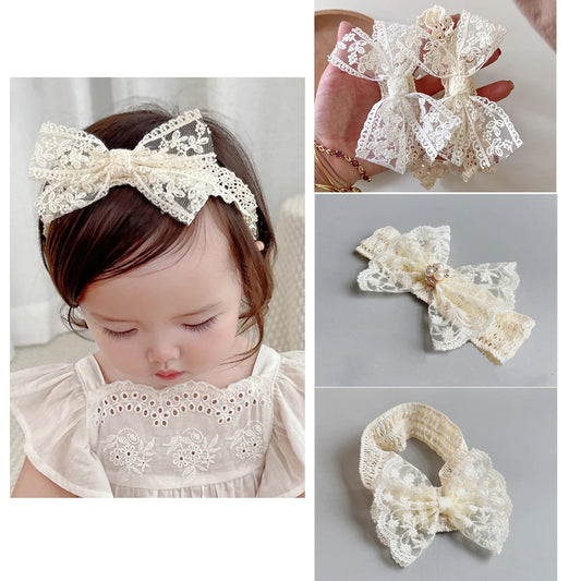 White Lace Baby Headband