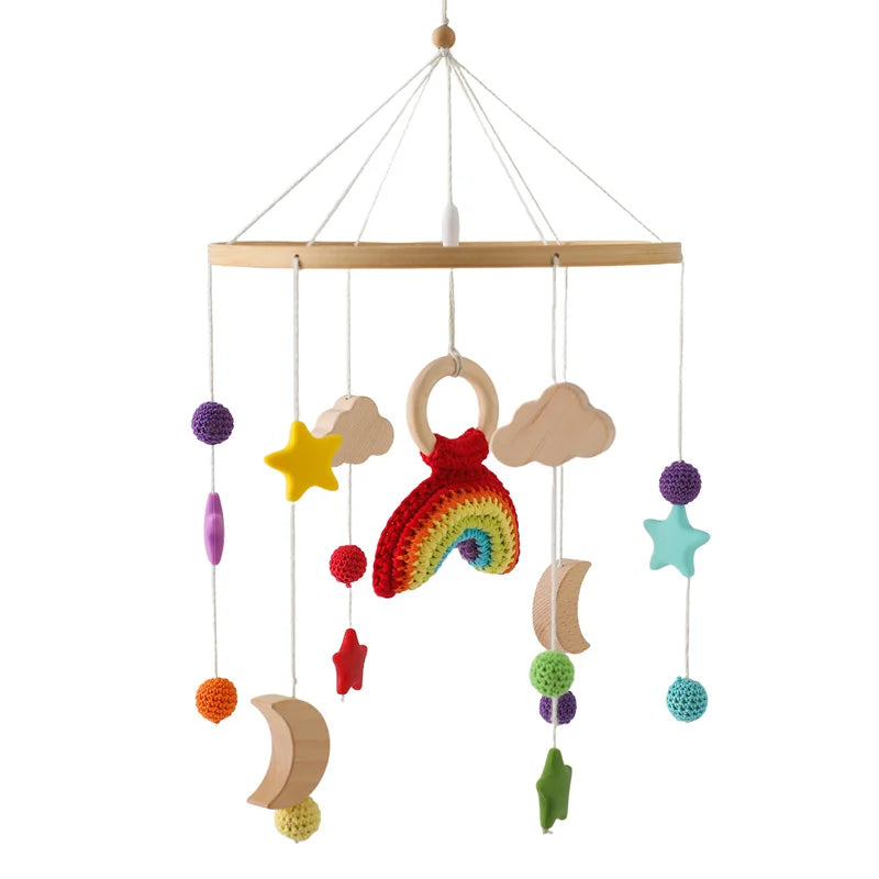 Wooden Baby Rattle Mobile 0-12Month