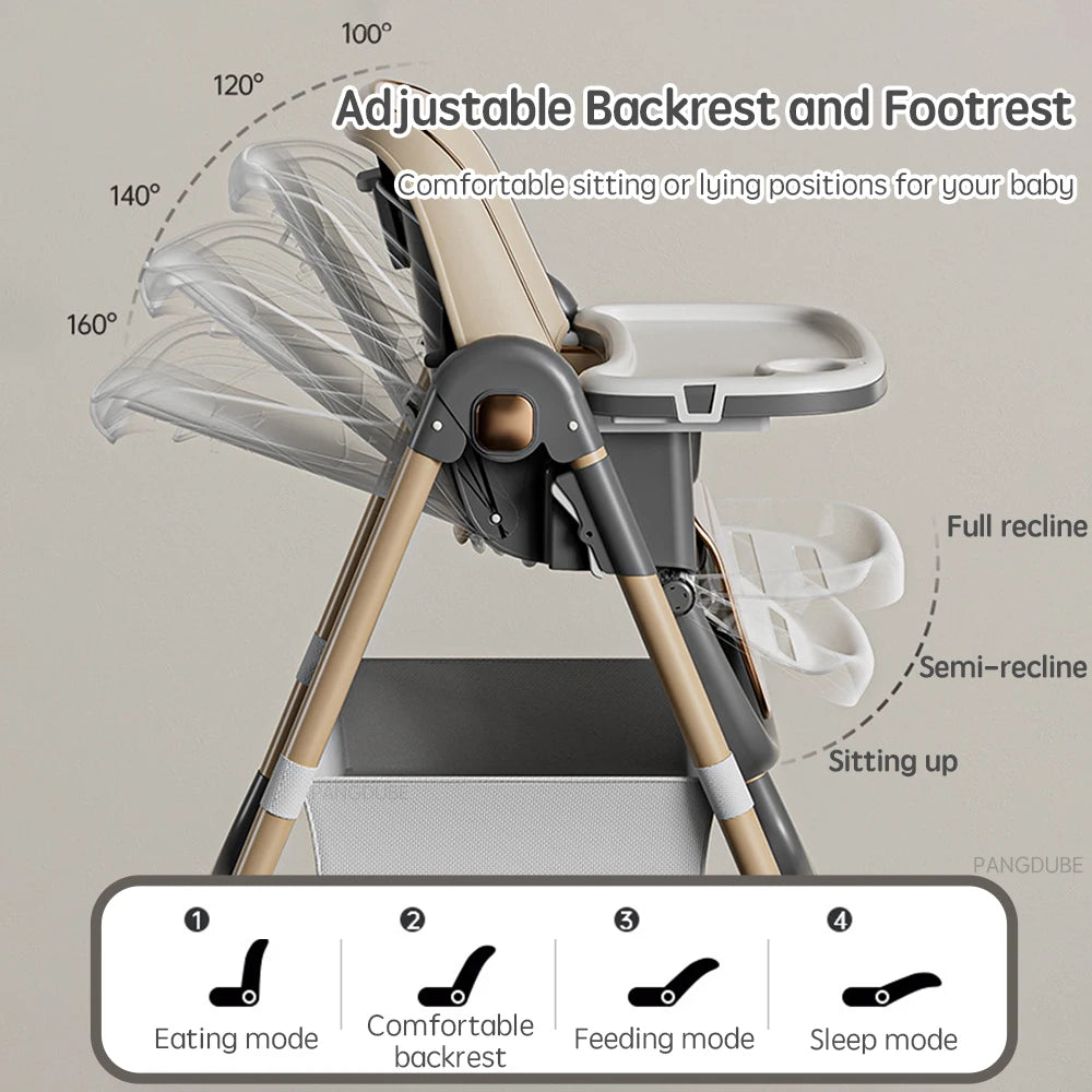 Baby High Chair Feeding Seat Reclining