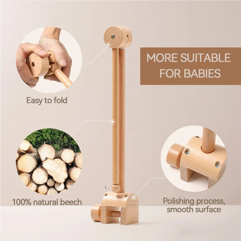 Baby Rattle Toy Mobile Bracket Fixed To The Wall 0-12 Months