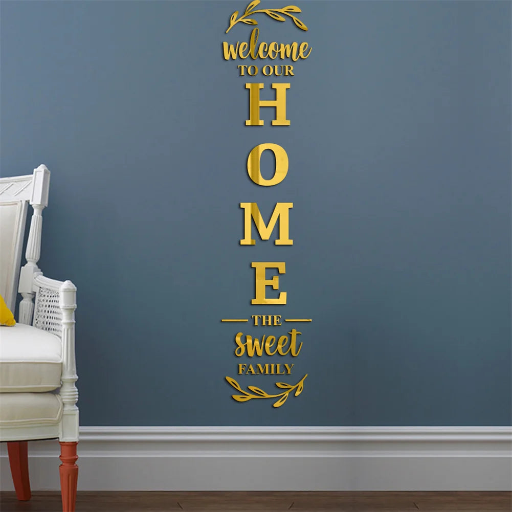 Large 3D Home Mirror Wall Stickers