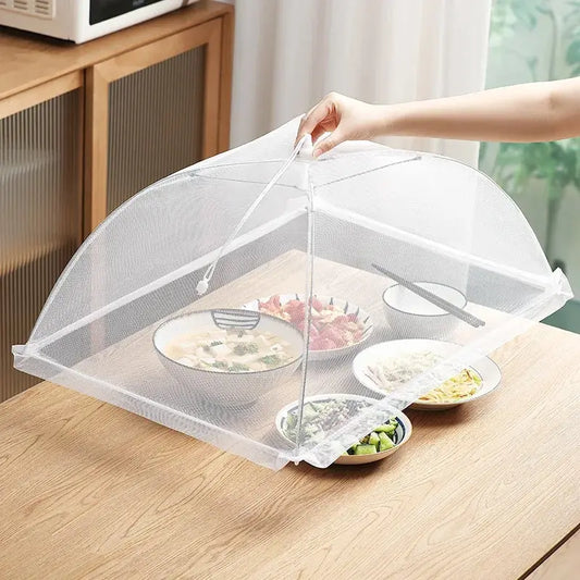 1pc White Square Folding Food Cover