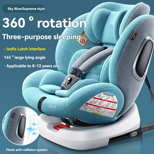 360-degree rotating child safety seat 0-12 years old