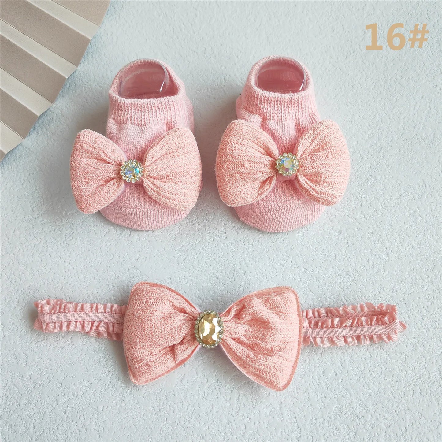 2Pcs/Set Lace Flower Baby Girl Headband Socks