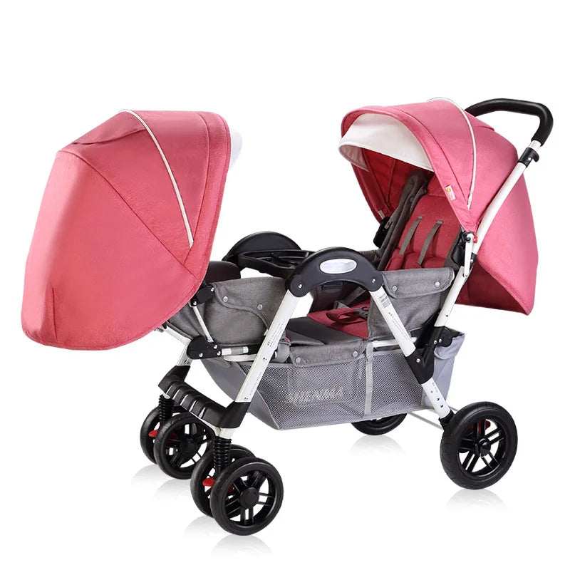 New Front and Rear Seat Twin Stroller Foldable