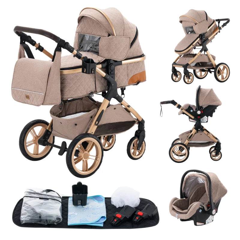 3 in 1 Baby Stroller Easy Folding