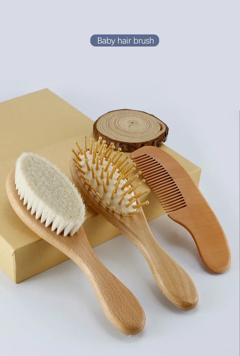 Baby Wooden Brush Comb  Head Massager