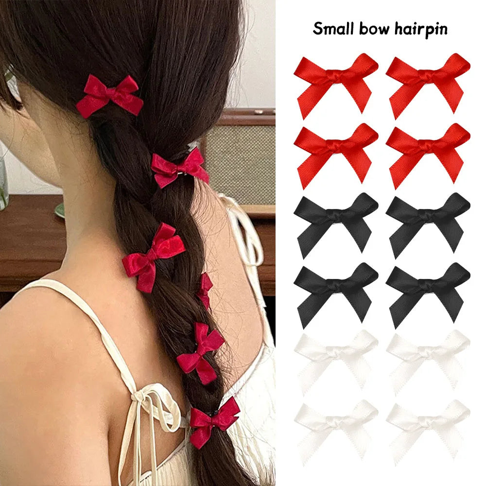 24Pcs Girls Bows Mini Hair Clips  Handmade