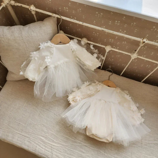 Baby Cotton Tulle Princess Dress