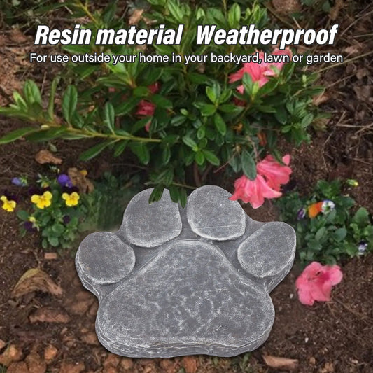 15.5X17.5cm Dog Pawprint Memorial Stone