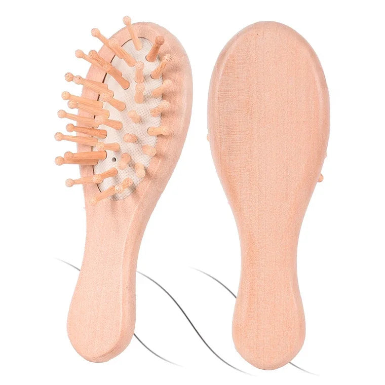 Baby Wooden Brush Comb  Head Massager