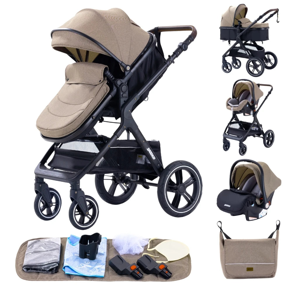 Newest Luxury Baby Stroller 3in1