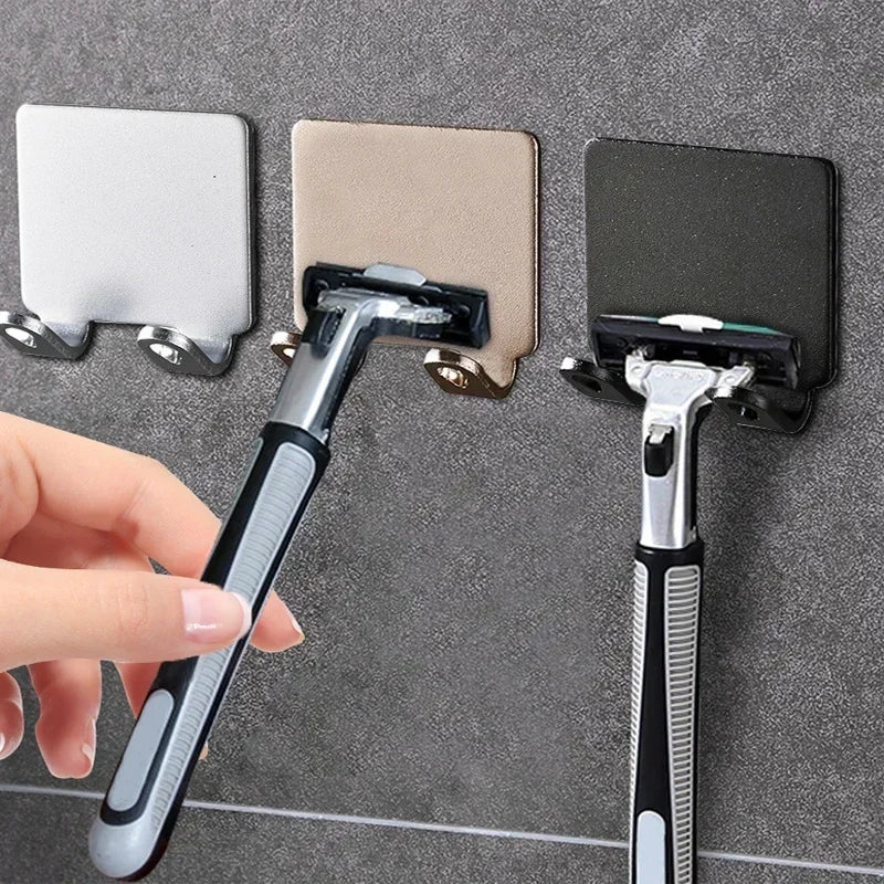 Stainless Steel 1/4X Bathroom Razor Holder Storage