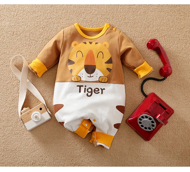 Cute Cotton Comfortable Long Sleeve Baby Bodysuit