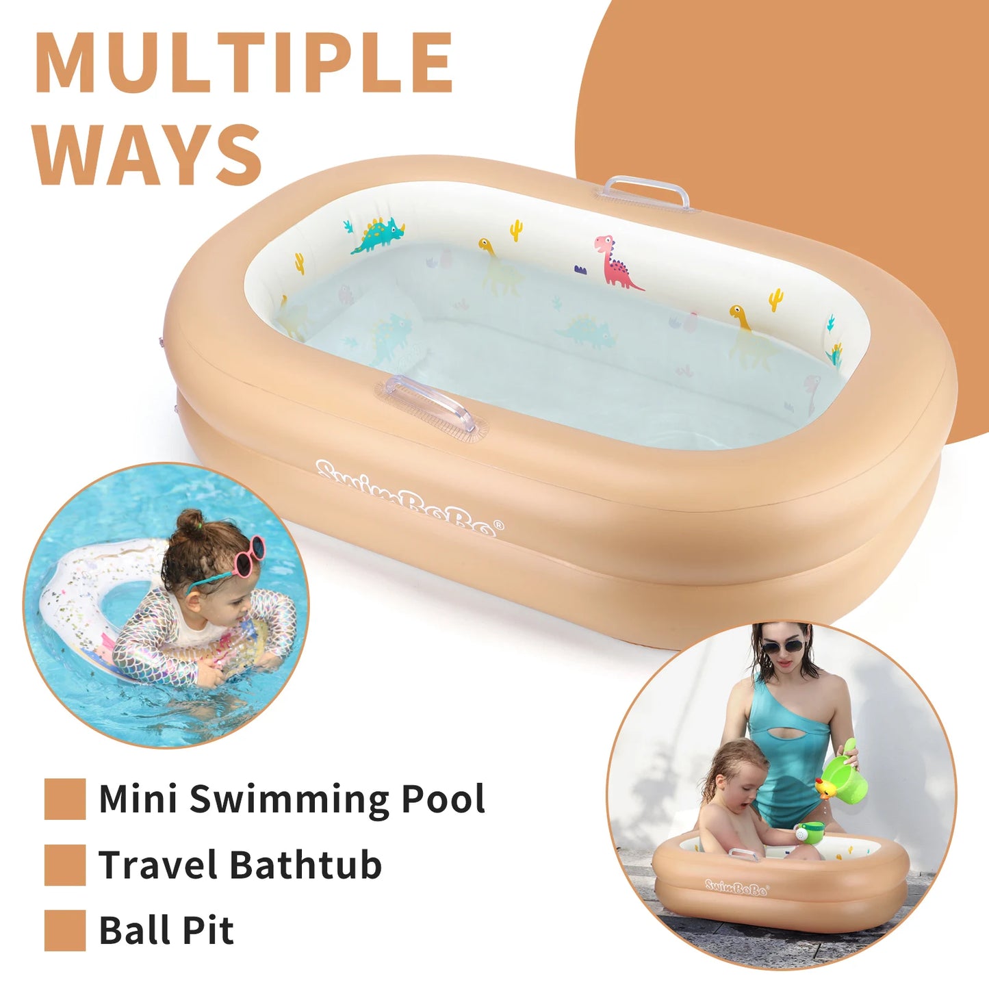 Inflatable Anti-glide Baby Travel Bathtub